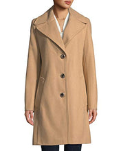 Load image into Gallery viewer, Calvin Klein Women&#39;s Single Breasted Spread Collar Wool Jacket, CAMEL, Large
