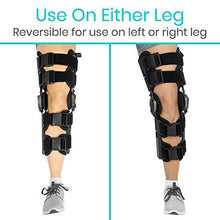 Load image into Gallery viewer, Vive ROM Knee Brace - Hinged Immobilizer for ACL, MCL and PCL Injury - Orthosis Stabilizer for Women and Men - Adjustable Recovery Support for Orthopedic Rehab, Post Op, Meniscus Tear, Right, Left Leg
