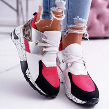 Load image into Gallery viewer, 2020 New Women Casual Shoes Breathable Ladies Sneakers Leopard Print Faux Fur Sneakers Lace-up Platform Sports Shoes Women
